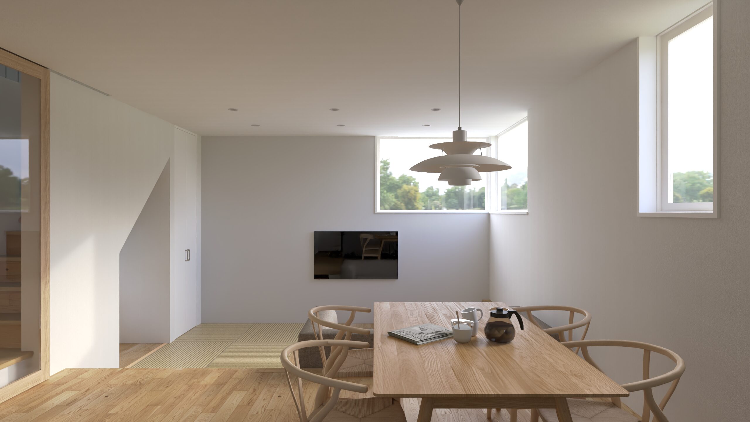 キッチンからお部屋全体を見渡せます